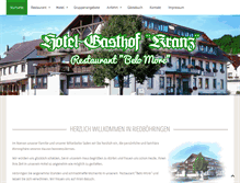 Tablet Screenshot of hotel-gasthof-kranz.de